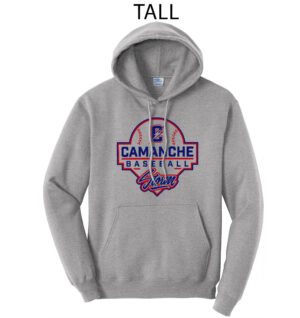 Camanche Baseball Tall Fleece Hooded Sweatshirt-Athletic Heather