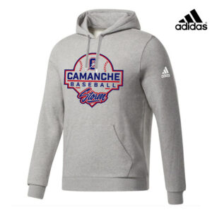 Camanche Baseball Adidas Fleece Hooded Sweatshirt- MedGrey Heather