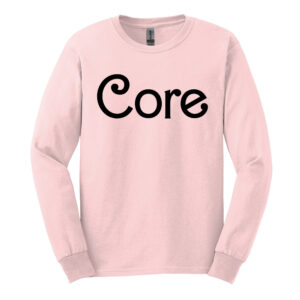 Core Beauty Unisex Cotton Long Sleeve Tee-Light Pink