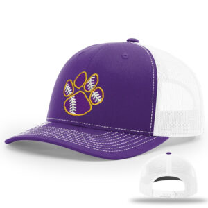 CD Baseball Richardson Pro Mesh Adjustable Trucker Cap Split-Purple/White