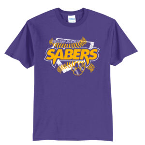 CD Baseball Unisex Short Sleeve Tee-Purple