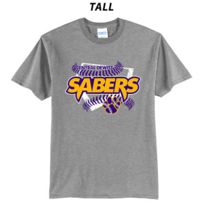 CD Baseball Tall Short Sleeve Tee-Grey