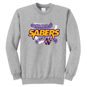 CD Baseball Unisex Core Fleece Crewneck Sweatshirt-Athletic Heather