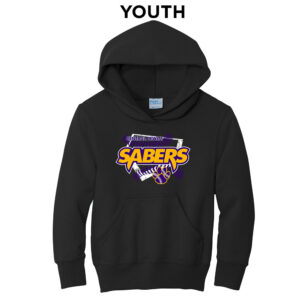 CD Baseball Youth Fleece Hooded Sweatshirt-Black