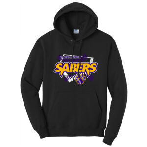 CD Baseball Unisex Fleece Hooded Sweatshirt-Black