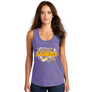 CD Baseball Women’s Perfect Triblend Racerback Tank-Purple Frost