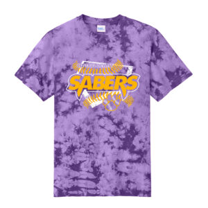 CD Baseball Unisex Crystal Tie-Dye Tee-Purple