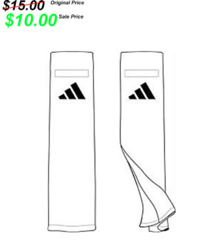 DW Football PG PG Adidas Team 2.0 WHITE football towel with hook-and-loop (QB Towel)