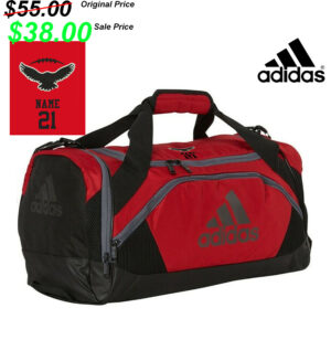 DW Football PG PG Adidas Team Issue II Medium Duffel (26″LX 13″W X13.5″H) -Red/Black