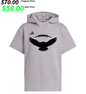 DW Football PG Adidas  Dugout NWV Short Sleeve Hoodie-Medium Grey