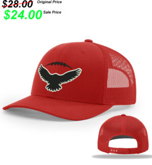 DW Football PG Richardson Pro Crown Mesh Back solid color Adjustable back cap Solid-Red