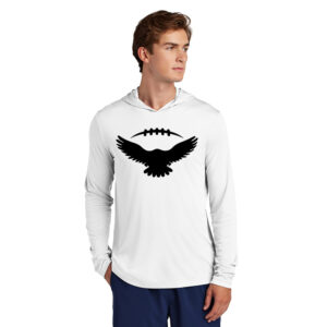 DW Football PG Sport-Tek Men Posi-UV Pro Long Sleeve Hoodie-White