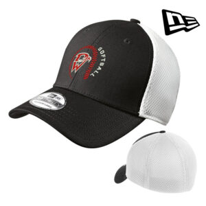 DW Softball New Era Stretch Mesh Cap-Black/White