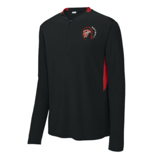 DW Softball Sport-Tek Men Club 1/4-Zip Pullover-Black/Red