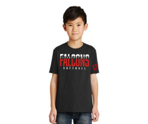 DW Softball Youth Short Sleeve Tee-Black