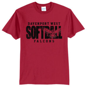 DW Softball Unisex Short Sleeve Tee-Red