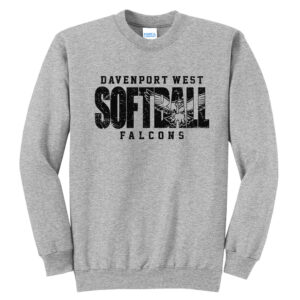 DW Softball Unisex Fleece Crewneck Sweatshirt-Athletic heather
