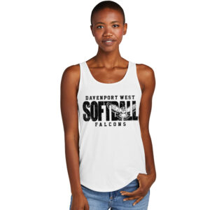 DW Softball District Women’s Perfect Tri Relaxed Tank-White
