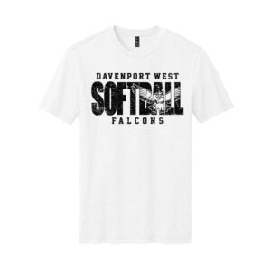 DW Softball Unisex Premium Short Sleeve Tee-White
