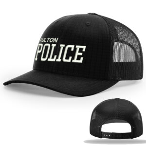 Fulton Police Richardson TACTICAL snap back trucker cap-Black