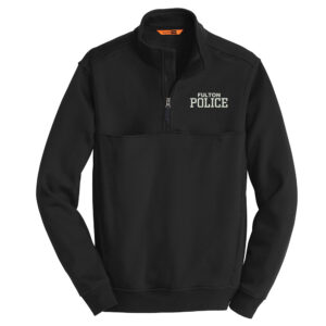 Fulton Police CornerStone Men 1/2-Zip Job Shirt-Black