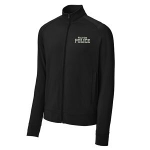 Fulton Police Sport-Tek Men Sport-Wick Stretch Full-Zip Cadet Jacket-Black