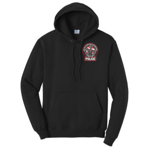 Fulton Police Unisex Classic Core weight Cozy Pullover Hooded Sweatshirt-Black