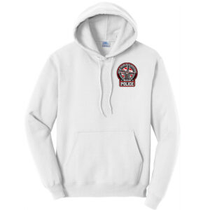 Fulton Police Unisex Classic Core weight Cozy Pullover Hooded Sweatshirt-White