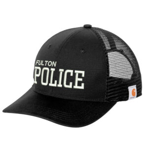 Fulton Police Carhartt Canvas Mesh Back Cap-Black