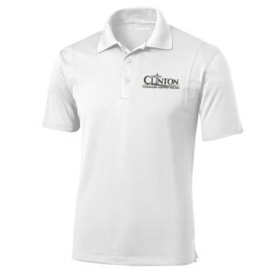 Grow Clinton Sport-Tek Sport-Wick Polo Men-White
