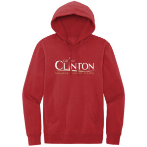 Grow Clinton District Unisex Premium Fleece Hoodie-Classic Red