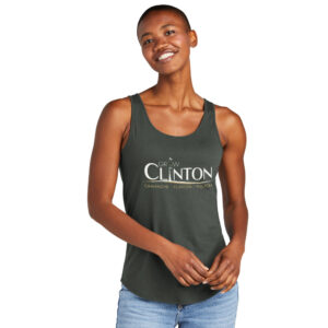 Grow Clinton District Women’s Relaxed Tri Blend Relxed Tank-Deepest Grey