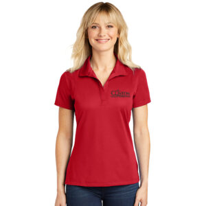 Grow Clinton Sport Tek Ladies Micropique Sport Wick Polo-Red