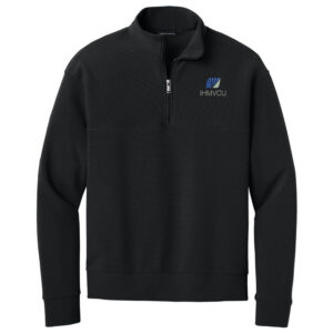 IHMVCU Mercer and Mettle Linear Texture 1/4-Zip-Deep Black