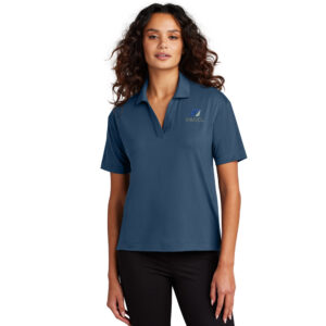 IHMVCU MERCER and METTLE Women’s Stretch Jersey Polo-Insignia Blue