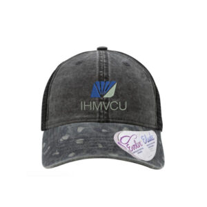 IHMVCU Infinity Her Women’s Printed Visor with Mesh Back Cap-Black/Black Leopard