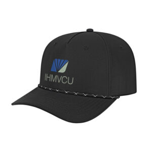 IHMVCU Athletic Rope Cap-Black/Black/White