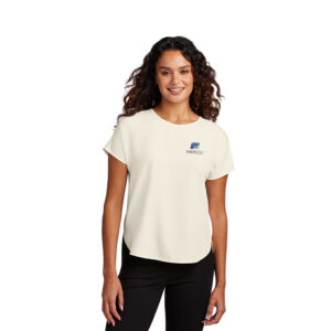 IHMVCU Mercer and Mettle Women’s Stretch Crepe Crew-Ivory Chiffon