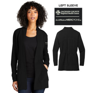 JCRHC Port Authority Ladies Microterry Cardigan-Black
