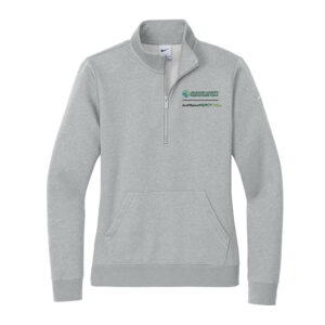 JCRHC Nike Ladies Club Fleece Sleeve Swoosh 1/2-Zip-Dark Grey heather