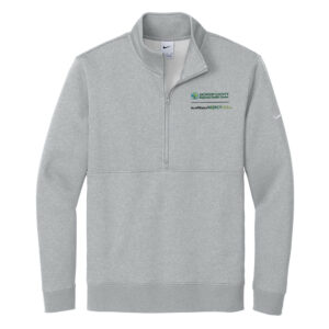 JCRHC Nike Club Fleece Sleeve Swoosh 1/2-Zip Men-Dark Grey Heather (M, L, XL, 2X, 3X)