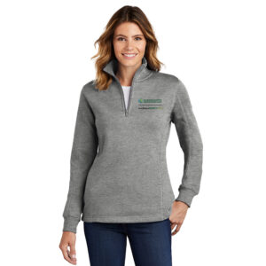 JCRHC Sport-Tek Ladies 1/4-Zip Sweatshirt-Vintage Heather