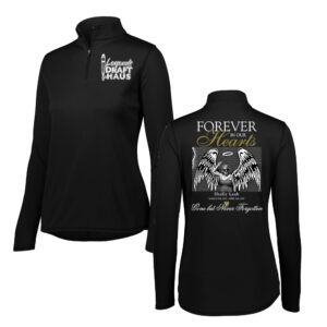 Legends Shelly Augusta Ladies Attain Wicking 1/4 zip pullover-Black