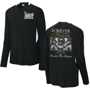 Legends Shelly Sport-Tek Men Club 1/4-Zip Pullover-Black/White