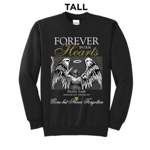 Legends Shelly Tall Fleece Crewneck Sweatshirt-Black