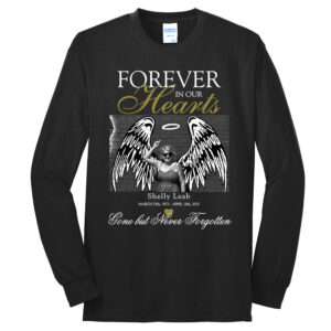 Legends Shelly Unisex Cotton Long Sleeve Tee-Black