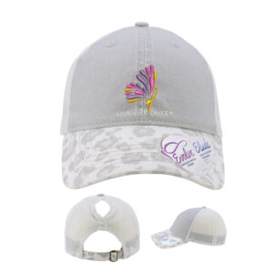 Live Like Laiken Infinity Her Women’s Printed Visor with Mesh Back Cap-Grey Snow Leopard