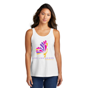 Live Like Laiken Port and Company Ladies Beach Wash Garment-Dyed Tank-White