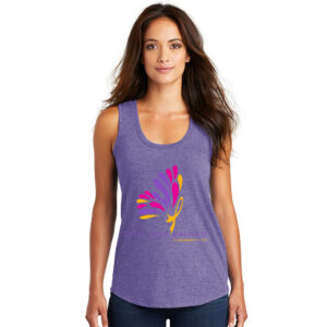 Live Like Laiken Women’s Perfect Triblend Racerback Tank-Purple Frost