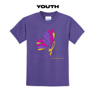 Live Like Laiken Youth Short Sleeve Tee-Purple